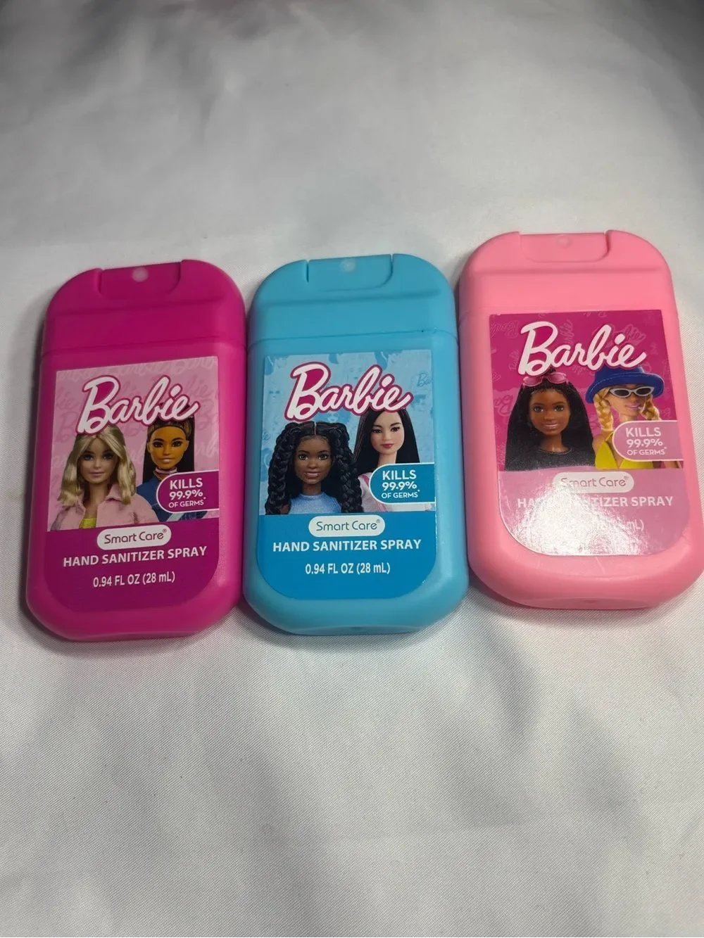 3 New Barbie Pink Hand Sanitizer Spray Set - Light Pink